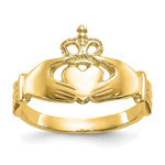 Load image into Gallery viewer, 14K Yellow Gold Polished Claddagh Ring Size 7