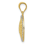 Load image into Gallery viewer, 14K Yellow Gold & Rhodium Filigree Circle Pendant