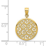 Load image into Gallery viewer, 14K Yellow Gold Filigree Round Pendant