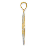 Load image into Gallery viewer, 14K Yellow Gold & Rhodium Diamond-cut Filigree Swirl Pendant