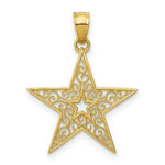 Load image into Gallery viewer, 14K Yellow Gold Filigree Star Pendant