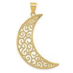 Load image into Gallery viewer, 14K Yellow Gold Filigree Moon Pendant