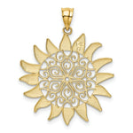 Load image into Gallery viewer, 14K Yellow Gold Filigree Sun Pendant