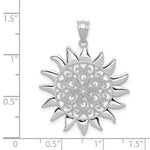 Load image into Gallery viewer, 14K White Gold Filigree Sun Pendant