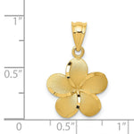 Load image into Gallery viewer, 14K Yellow Gold Diamond-cut Plumeria Pendant