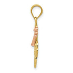 Load image into Gallery viewer, 14K Two-tone Gold Yellow Rose Hibiscus Charm