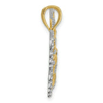 Load image into Gallery viewer, 14K Yellow Gold and Rhodium Butterfly Pendant