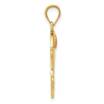 Load image into Gallery viewer, 14K Yellow Gold Two Tone Dolphin w/Heart Pendant