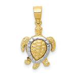 Load image into Gallery viewer, 14K Yellow Gold Yellow & White Gold Turtle Charm