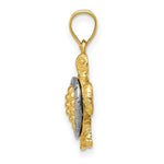 Load image into Gallery viewer, 14K Yellow Gold Yellow & White Gold Turtle Charm