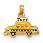 Load image into Gallery viewer, 14K Yellow Gold 3D Enameled TAXI Pendant