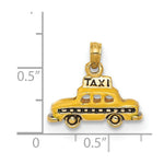 Load image into Gallery viewer, 14K Yellow Gold 3D Enameled TAXI Pendant
