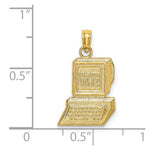 Load image into Gallery viewer, 14K Yellow Gold Computer Wiz Charm Pendant