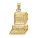 Load image into Gallery viewer, 14K Yellow Gold Computer Wiz Charm Pendant