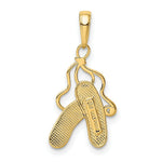 Load image into Gallery viewer, 14K Yellow Gold Enameled Ballet Slippers Charm