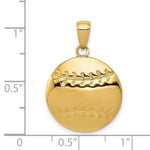 Load image into Gallery viewer, 14K Yellow Gold Diamond-Cut Baseball Charm