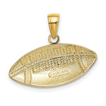 Load image into Gallery viewer, 14K Yellow Gold Diamond-Cut Medium Football Charm