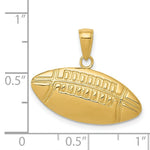 Load image into Gallery viewer, 14K Yellow Gold Diamond-Cut Medium Football Charm