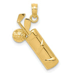 Load image into Gallery viewer, 14K Yellow Gold Diamond-cut Golf Bag Charm
