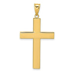 Load image into Gallery viewer, 14K Yellow Gold Hollow Cross Pendant 33mm length
