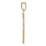 Load image into Gallery viewer, 14K Yellow Gold Rhodium Diamond Cut Cross Pendant 30mm length