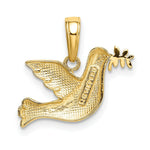 Load image into Gallery viewer, 14K Yellow Gold Polished & Diamond-cut Dove Charm