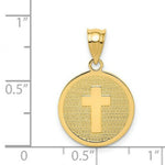 Load image into Gallery viewer, 14K Yellow Gold Reversible Cross & God Bless Charm