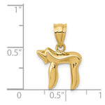 Load image into Gallery viewer, 14K Yellow Gold Chai Charm
