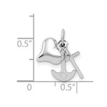 Load image into Gallery viewer, 14K White Gold Heart, Cross and Anchor Pendant
