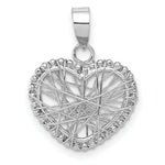Load image into Gallery viewer, 14K White Gold Open Wire Heart Pendant