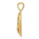 Load image into Gallery viewer, 14K Tri-Color Gold Polished #1 Mom Shadowbox Pendant