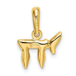 Load image into Gallery viewer, 14K Yellow Gold Chai Pendant 18mm length