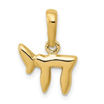 Load image into Gallery viewer, 14K Yellow Gold Chai Pendant 18mm length