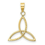 Load image into Gallery viewer, 14K Yellow Gold 3 Point Diamond Cut Open Star Pendant