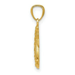 Load image into Gallery viewer, 14K Yellow Gold Polished & Textured Moon & Stars Pendant