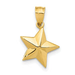 Load image into Gallery viewer, 14K Yellow Gold Polished Small Star Pendant