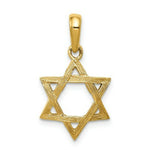 Load image into Gallery viewer, 14K Yellow Gold Star of David Pendant 26mm length