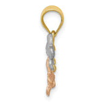 Load image into Gallery viewer, 14K Tri-Color Gold Flower Pendant