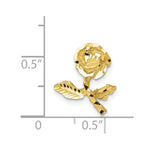 Load image into Gallery viewer, 14K Yellow Gold Satin & Diamond-cut Rose Chain Slide