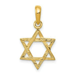 Load image into Gallery viewer, 14K Yellow Gold Star of David Pendant 26mm length