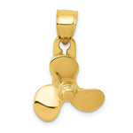 Load image into Gallery viewer, 14K Yellow Gold 3-D Moveable Blade Propeller Pendant