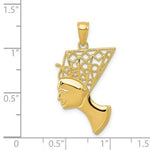 Load image into Gallery viewer, 14K Yellow Gold Nefertiti Profile Pendant