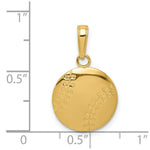 Load image into Gallery viewer, 14K Yellow Gold Polished Baseball Closed Back Pendant