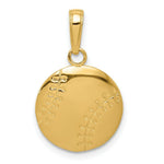 Load image into Gallery viewer, 14K Yellow Gold Polished Baseball Closed Back Pendant