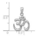 Load image into Gallery viewer, 14K White Gold Polished Om Symbol Pendant