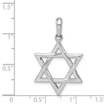 Load image into Gallery viewer, 14K White Gold Star of David Pendant 20mm width