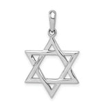 Load image into Gallery viewer, 14K White Gold Star of David Pendant 20mm width
