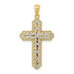 Load image into Gallery viewer, 14K Yellow Gold Y/W Gold Polished 2 Level Cross Pendant