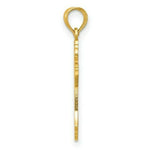 Load image into Gallery viewer, 14K Yellow Gold Polished Cross w/lace Center & Arrow Tips Pendant