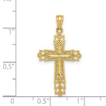 Load image into Gallery viewer, 14K Yellow Gold Polished Filigree Cross Pendant